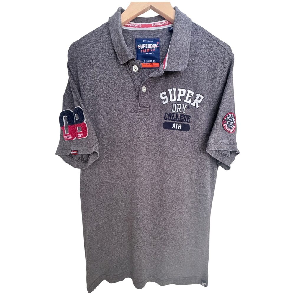 Superdry Gray Merchant Superdry Premium Polo Shirt Co. Polo Men's XXX-LARGE